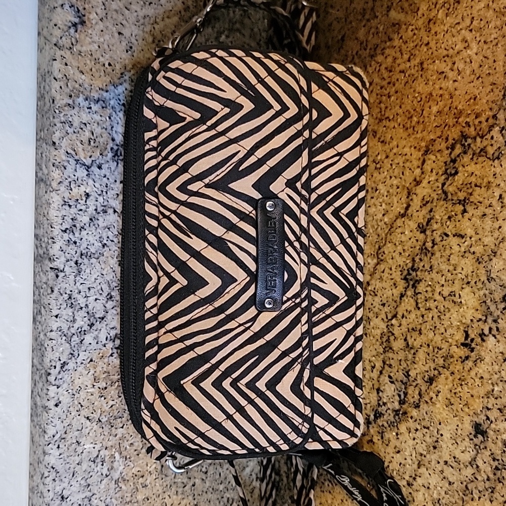Vera Bradley Zebra Print Crossbody with Wristlet